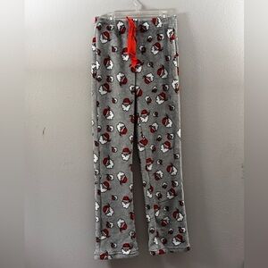 Faded Rose Women Gray Christmas Santa Claus Print Pajamas pants size XS‎